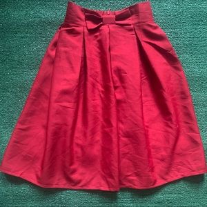 Red Skirt with Bow